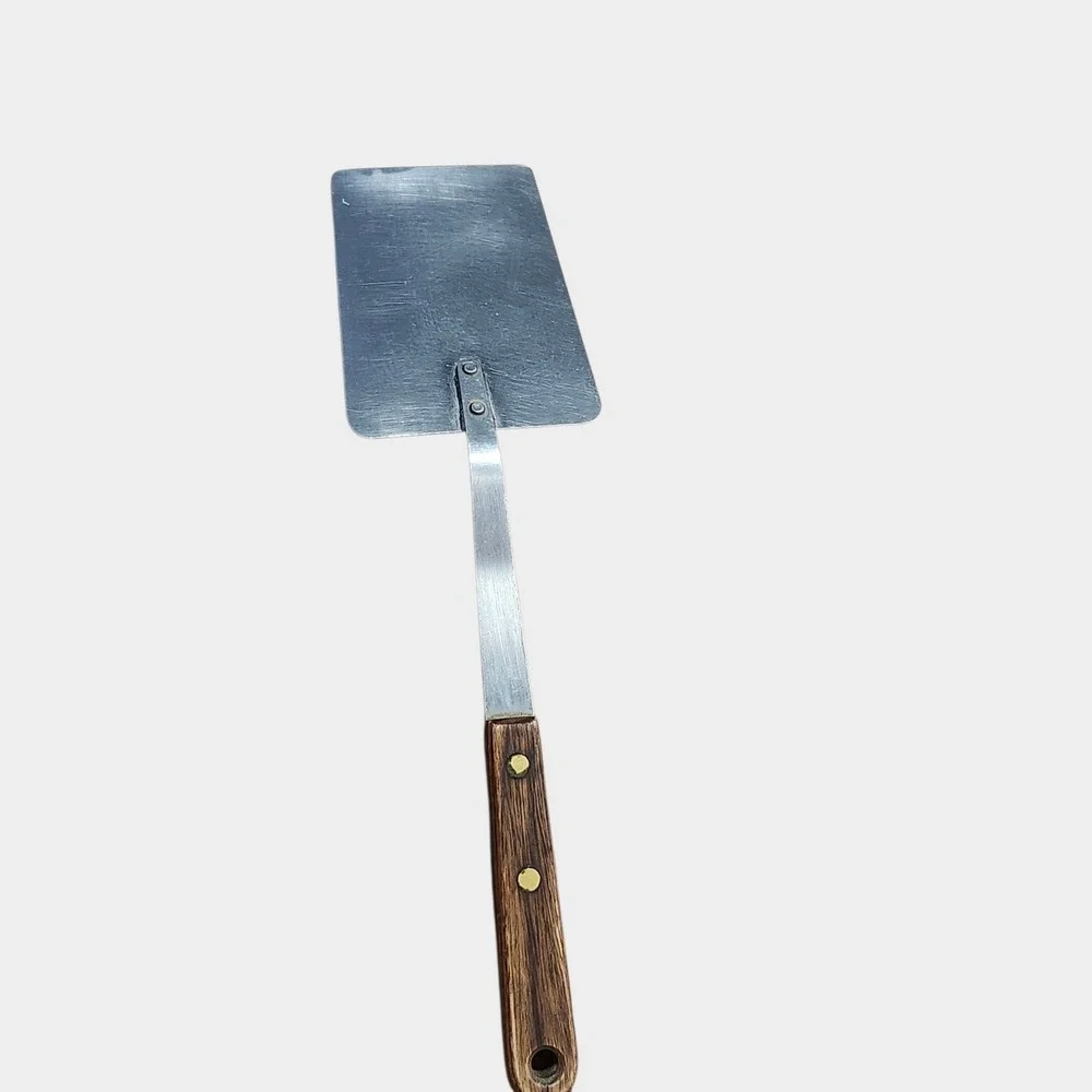 Robinson Spatula Turner Silver Wood Handle Stainless USA Vintage